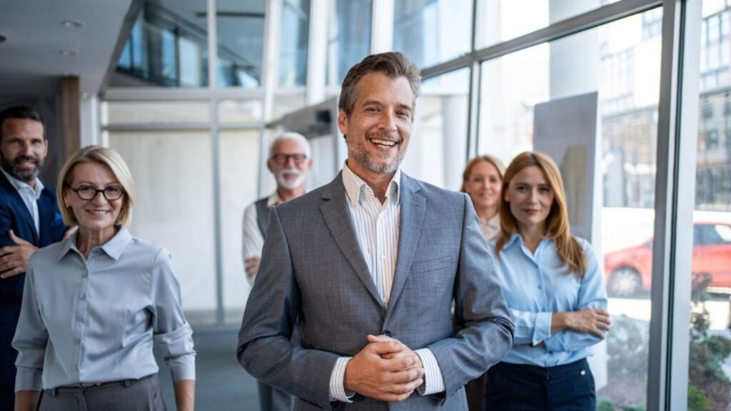 Business owner looking ahead and planning the next stage of growth